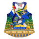 Parramatta Eels Christmas Custom Women Racerback Singlet - Parramatta Eels Santa Aussie Big Things Christmas Women Racerback Singlet