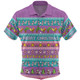 Australia Christmas Custom Hawaiian Shirt - Aussie Christmas Flamingo Summer Vibes Purple Hawaiian Shirt