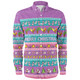 Australia Christmas Custom Long Sleeve Shirt - Aussie Christmas Flamingo Summer Vibes Purple Long Sleeve Shirt
