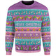 Australia Christmas Custom Sweatshirt - Aussie Christmas Flamingo Summer Vibes Purple Sweatshirt