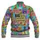 Australia Baseball Jacket - Australia's Iconic Big Things Postage Stamps Style Baseball Jacket