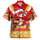 Redcliffe Dolphins Christmas Custom Hawaiian Shirt - Redcliffe Dolphins Santa Aussie Big Things Hawaiian Shirt