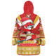 Redcliffe Dolphins Christmas Custom Snug Hoodie - Redcliffe Dolphins Santa Aussie Big Things Snug Hoodie