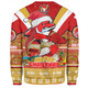 Redcliffe Dolphins Christmas Custom Sweatshirt - Redcliffe Dolphins Santa Aussie Big Things Sweatshirt