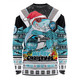 Cronulla-Sutherland Sharks Christmas Custom Long Sleeve T-shirt - Sharks Santa Aussie Big Things Long Sleeve T-shirt