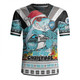 Cronulla-Sutherland Sharks Christmas Custom Rugby Jersey - Sharks Santa Aussie Big Things Rugby Jersey
