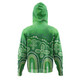 Australia Aboriginal Hoodie - Dot painting illustration in Aboriginal style Green Hoodie