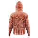 Australia Aboriginal Hoodie - Dot painting illustration in Aboriginal style Orange Hoodie