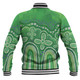 Australia Aboriginal Baseball Jacket - Dot painting illustration in Aboriginal style Green Baseball Jacket