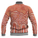 Australia Aboriginal Baseball Jacket - Dot painting illustration in Aboriginal style Orange Baseball Jacket