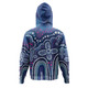 Australia Aboriginal Hoodie - Dot painting illustration in Aboriginal style Blue Hoodie