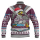 Manly Warringah Sea Eagles Christmas Custom Baseball Jacket - Manly Santa Aussie Big Things Baseball Jacket