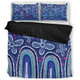 Australia Aboriginal Bedding Set - Dot painting illustration in Aboriginal style Blue Bedding Set