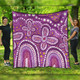 Australia Aboriginal Quilt - Dot painting illustration in Aboriginal style Pink Quilt