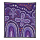 Australia Aboriginal Quilt - Dot painting illustration in Aboriginal style Purple Quilt