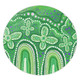 Australia Aboriginal Round Rug - Dot painting illustration in Aboriginal style Green Round Rug