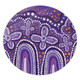 Australia Aboriginal Round Rug - Dot painting illustration in Aboriginal style Purple Round Rug