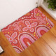 Australia Aboriginal Doormat - Dot painting illustration in Aboriginal style Red Doormat