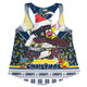 North Queensland Cowboys Christmas Custom Women Racerback Singlet - North Queensland Cowboys Santa Aussie Big Things Women Racerback Singlet