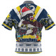 North Queensland Cowboys Christmas Custom Zip Polo Shirt - North Queensland Cowboys Santa Aussie Big Things Zip Polo Shirt