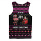 Australia Christmas Custom Men Singlet - Aussie Christmas Pink Flamingo Santa Sleigh Men Singlet