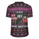 Australia Christmas Custom Rugby Jersey - Aussie Christmas Pink Flamingo Santa Sleigh Rugby Jersey