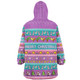 Australia Christmas Custom Snug Hoodie - Personalised Purple Summer Vibes Chrissie Present Snug Hoodie