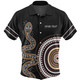 Australia Rainbow Serpent Aboriginal Custom Hawaiian Shirt - Dreamtime Mother of Life Black Hawaiian Shirt