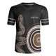 Australia Rainbow Serpent Aboriginal Custom Rugby Jersey - Dreamtime Mother of Life Black Rugby Jersey