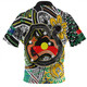 Australia Rainbow Serpent Aboriginal Zip Polo Shirt - Dreamtime Rainbow Serpent Creates Australia Zip Polo Shirt