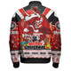 St. George Illawarra Dragons Christmas Custom Bomber Jacket - Dragons Santa Aussie Big Things Bomber Jacket