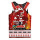 St. George Illawarra Dragons Christmas Custom Men Singlet - Dragons Santa Aussie Big Things Men Singlet