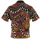 Australia Rainbow Serpent Aboriginal Hawaiian Shirt - Aboriginal Dot Art Snake Artwork Hawaiian Shirt