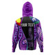 Australia Aboriginal Custom Hoodie - Purple Indigenous Rainbow Serpent Inspired Hoodie