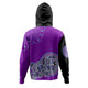 Australia Aboriginal Custom Hoodie - Purple Rainbow Serpent Dreaming Inspired Hoodie