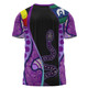 Australia Aboriginal Custom T-shirt - Purple Indigenous Rainbow Serpent Inspired T-shirt