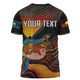 Australia Aboriginal Custom T-shirt - Rainbow Serpent In Aboriginal Dreaming Art Inspired T-shirt