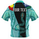 Australia Aboriginal Custom Hawaiian Shirt - Turquoise Indigenous Rainbow Serpent Inspired Hawaiian Shirt