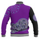 Australia Aboriginal Custom Baseball Jacket - Purple Rainbow Serpent Dreaming Inspired Baseball Jacket