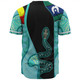 Australia Aboriginal Custom Baseball Shirt - Turquoise Indigenous Rainbow Serpent Inspired Baseball Shirt