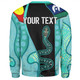 Australia Aboriginal Custom Sweatshirt - Turquoise Indigenous Rainbow Serpent Inspired Sweatshirt