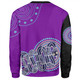 Australia Aboriginal Custom Sweatshirt - Purple Rainbow Serpent Dreaming Inspired Sweatshirt