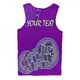 Australia Aboriginal Custom Men Singlet - Purple Rainbow Serpent Dreaming Inspired Men Singlet