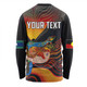 Australia Aboriginal Custom Long Sleeve T-shirt - Rainbow Serpent In Aboriginal Dreaming Art Inspired Long Sleeve T-shirt