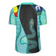 Australia Aboriginal Custom Rugby Jersey - Turquoise Indigenous Rainbow Serpent Inspired Rugby Jersey