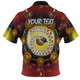 Australia Aboriginal Custom Zip Polo Shirt - The Rainbow Serpent Dreaming Spirit Art Zip Polo Shirt