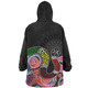 Australia Rainbow Serpent Aboriginal Custom Snug Hoodie - Dreamtime Rainbow Serpent Featuring Dot Style Snug Hoodie