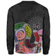 Australia Rainbow Serpent Aboriginal Custom Sweatshirt - Dreamtime Rainbow Serpent Featuring Dot Style Sweatshirt