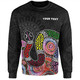 Australia Rainbow Serpent Aboriginal Custom Sweatshirt - Dreamtime Rainbow Serpent Featuring Dot Style Sweatshirt