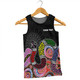 Australia Rainbow Serpent Aboriginal Custom Men Singlet - Dreamtime Rainbow Serpent Featuring Dot Style Men Singlet